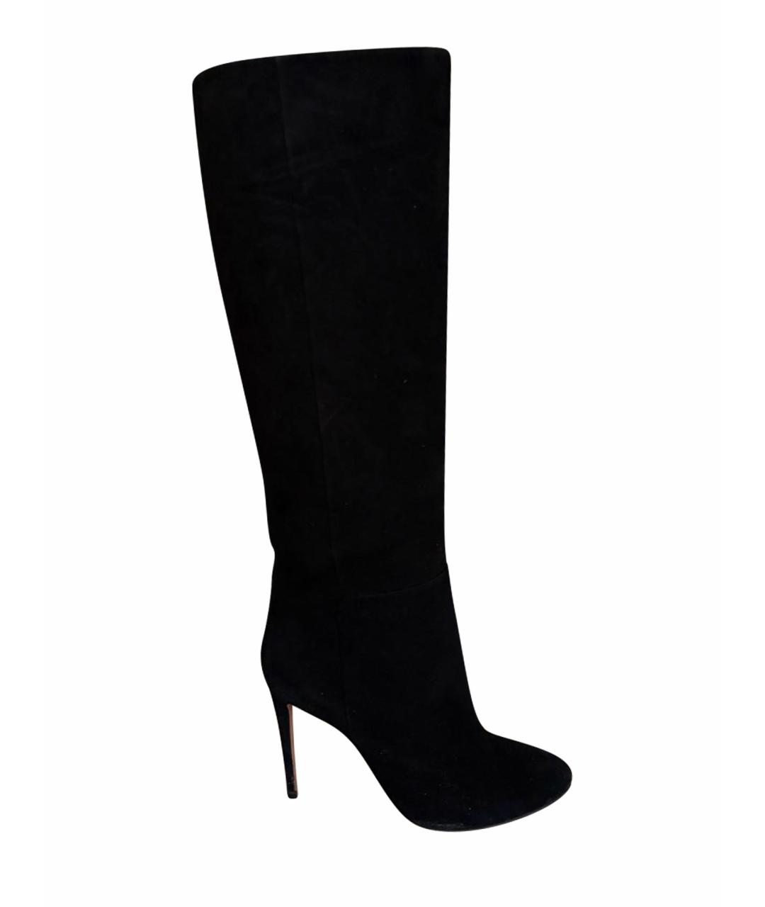 AQUAZZURA Черные замшевые сапоги, фото 5