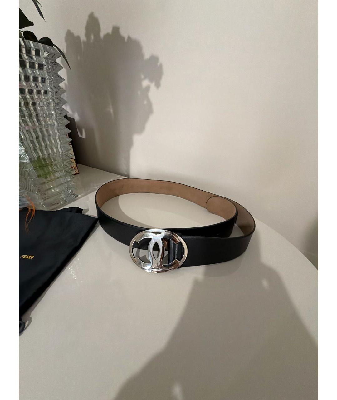 CHANEL Черный кожаный ремень, фото 4