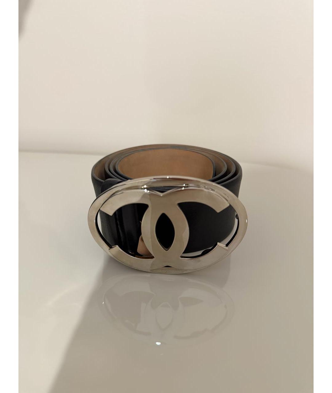 CHANEL Черный кожаный ремень, фото 5