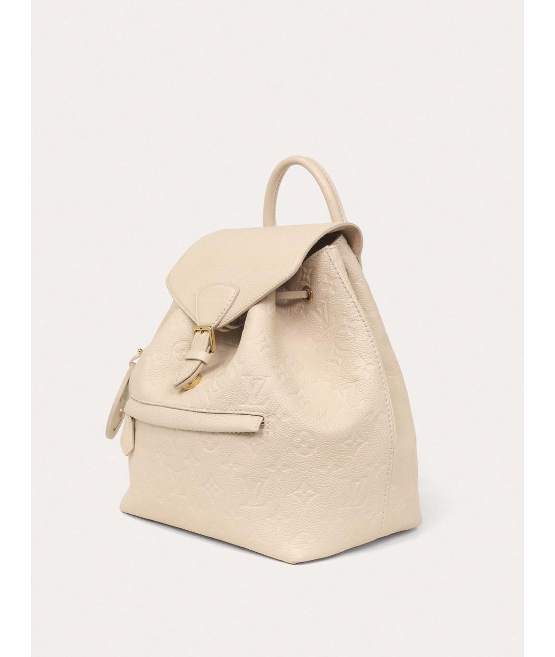 LOUIS VUITTON Бежевый кожаный рюкзак, фото 2