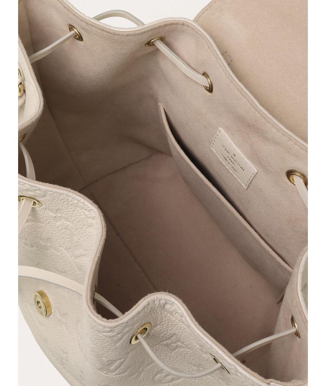 LOUIS VUITTON Бежевый кожаный рюкзак, фото 4