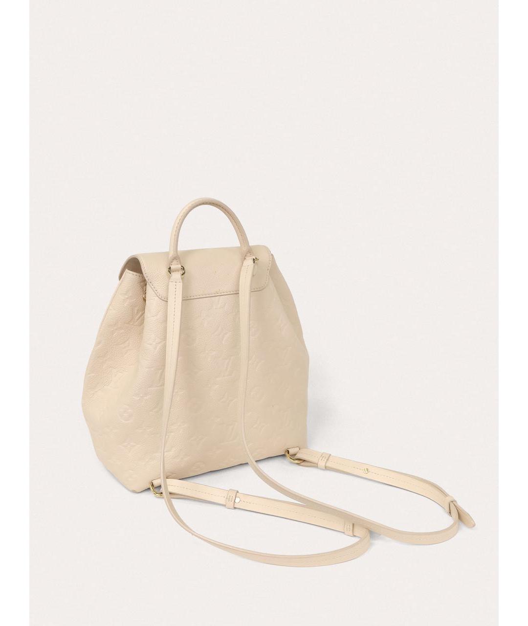 LOUIS VUITTON Бежевый кожаный рюкзак, фото 3