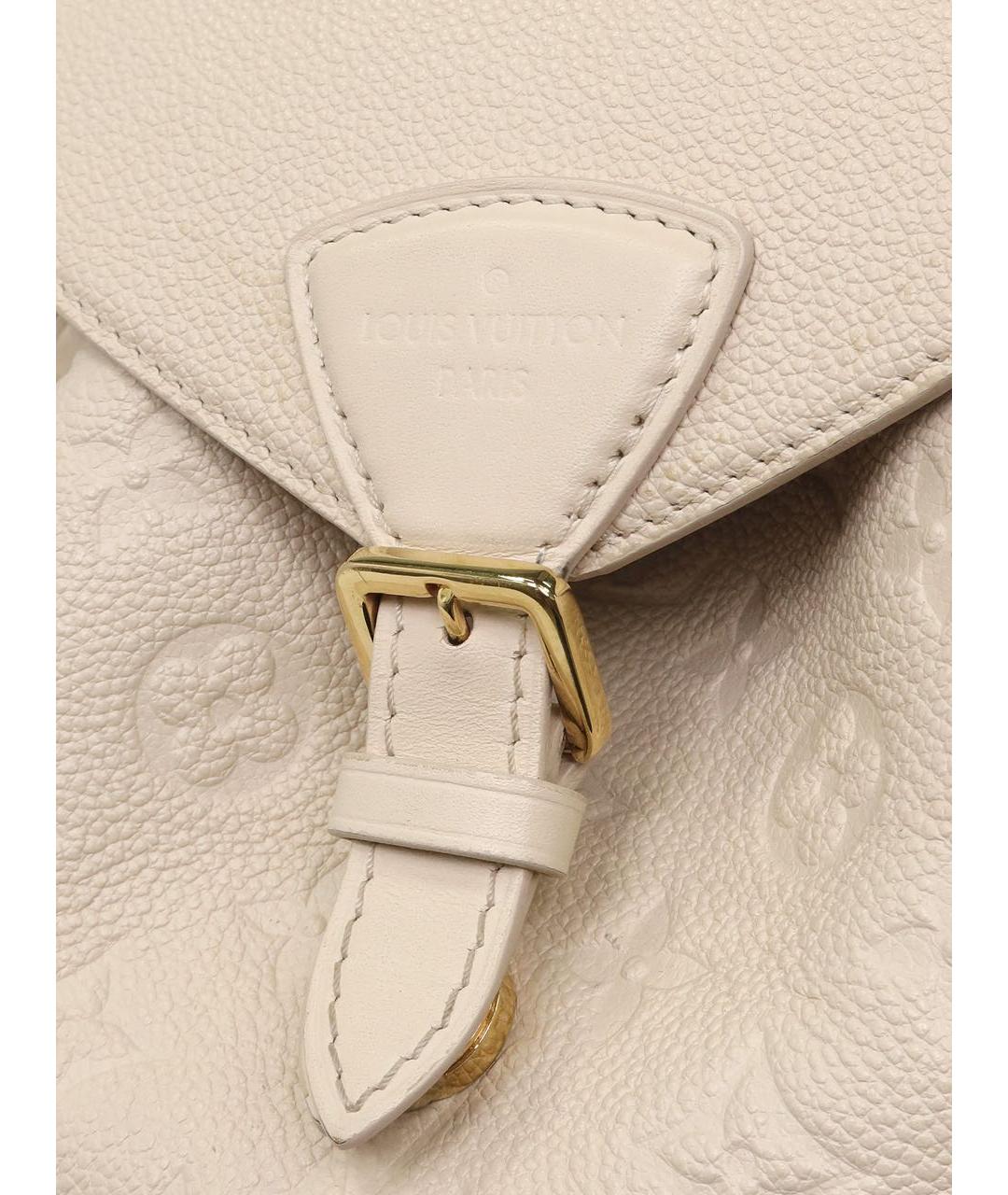 LOUIS VUITTON Бежевый кожаный рюкзак, фото 6