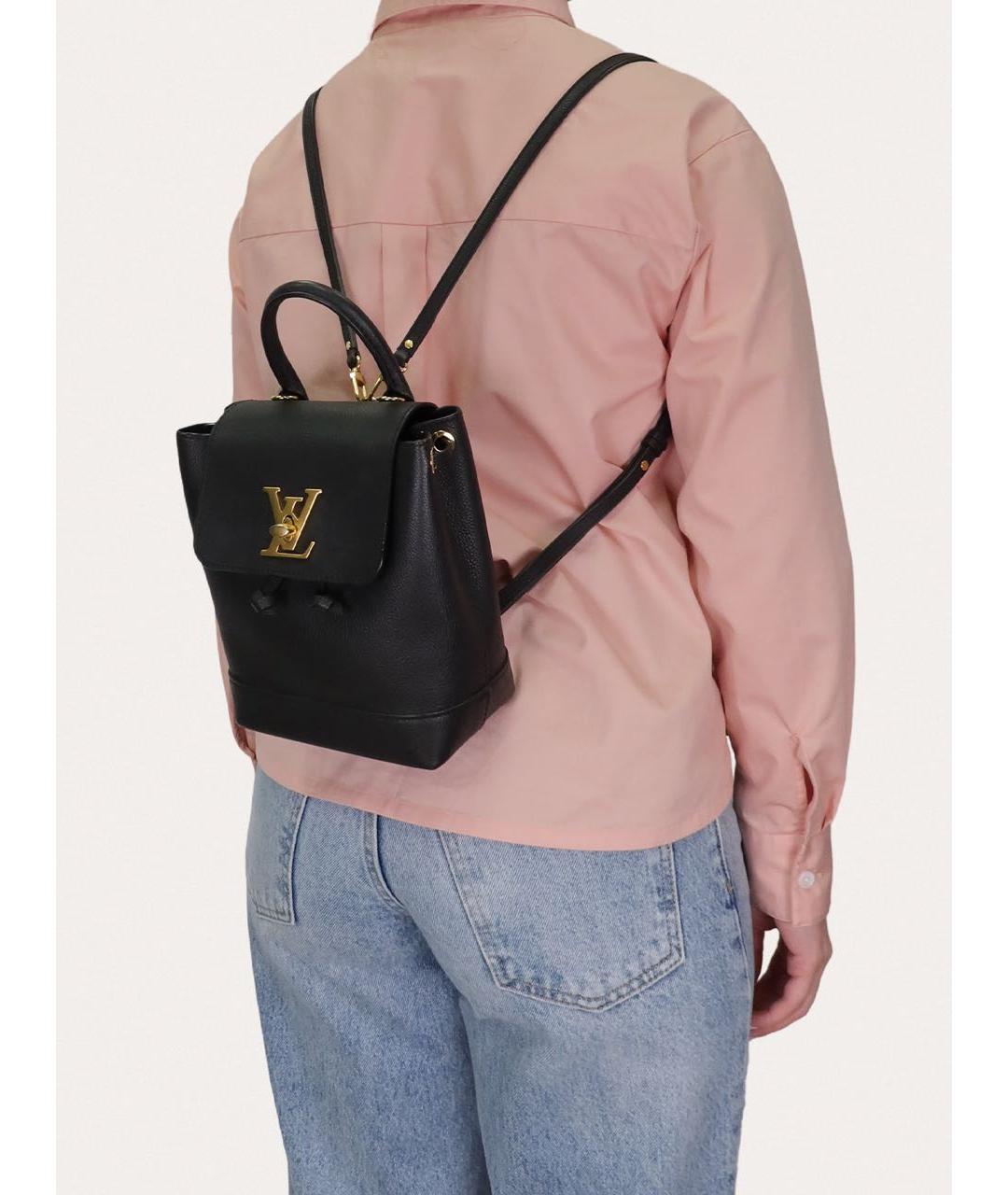 LOUIS VUITTON Черный кожаный рюкзак, фото 8