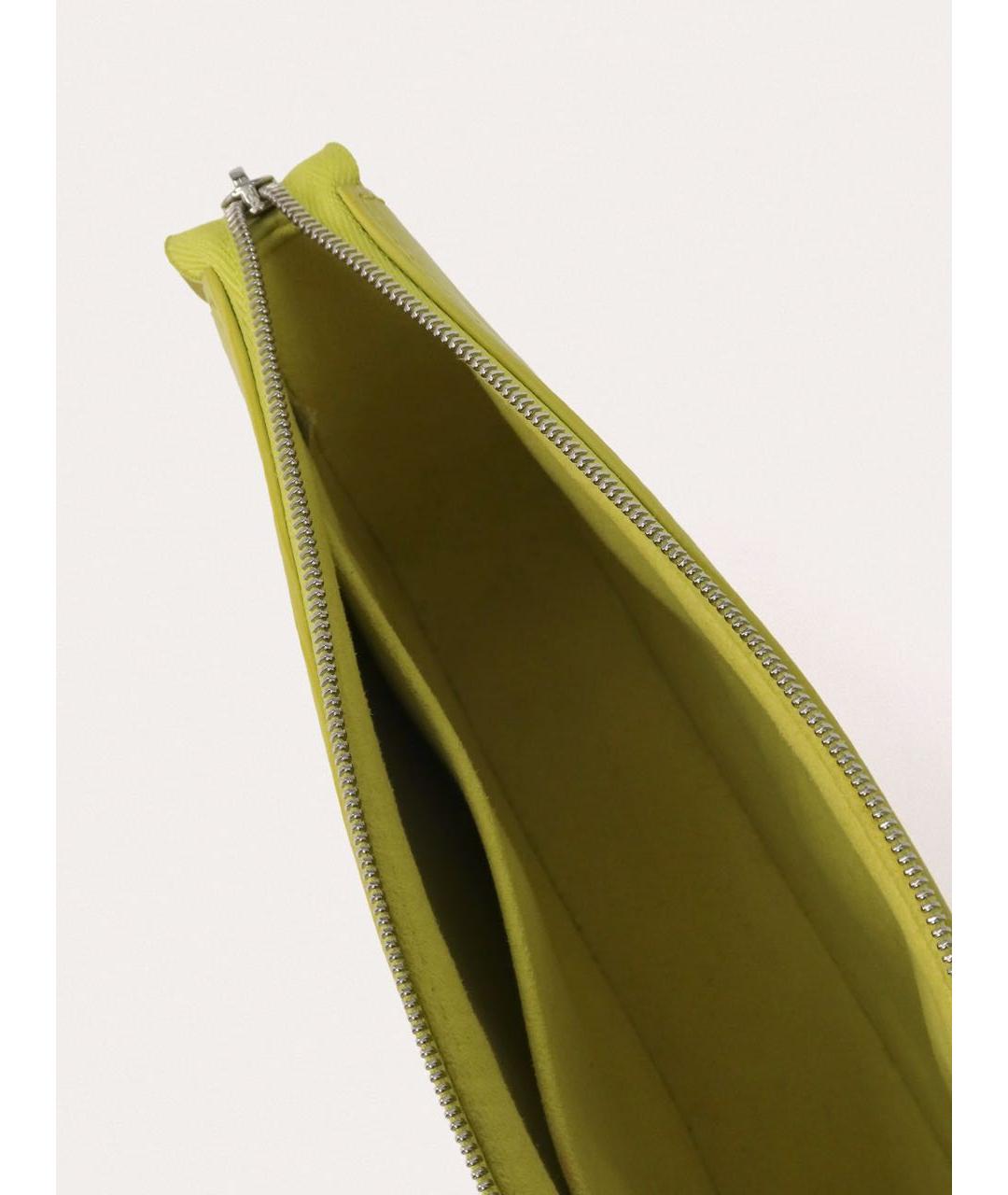 LOUIS VUITTON Желтая кожаная сумка с короткими ручками, фото 4