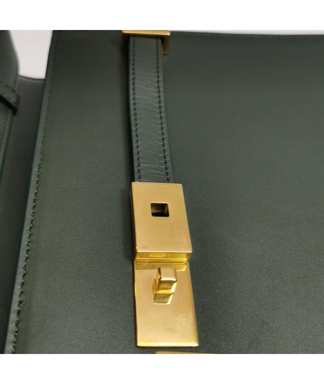 SAINT LAURENT Зеленая кожаная сумка через плечо, фото 7