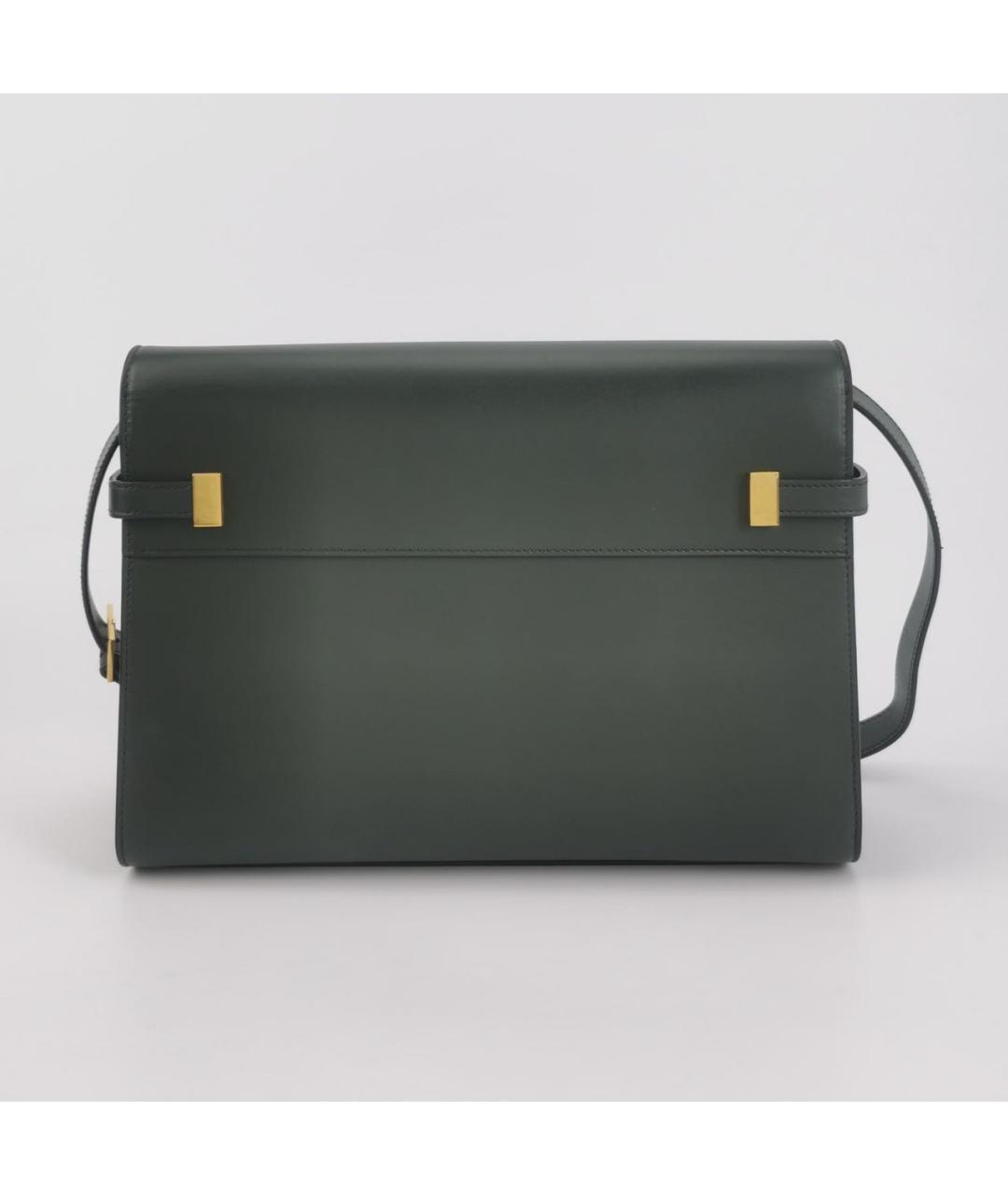 SAINT LAURENT Зеленая кожаная сумка через плечо, фото 4
