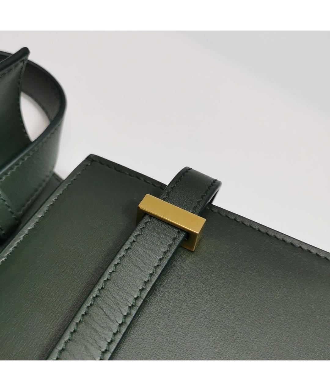 SAINT LAURENT Зеленая кожаная сумка через плечо, фото 8