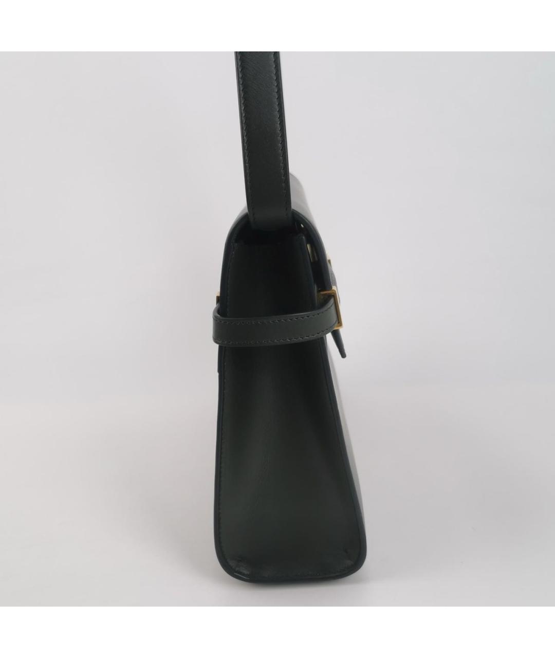 SAINT LAURENT Зеленая кожаная сумка через плечо, фото 3