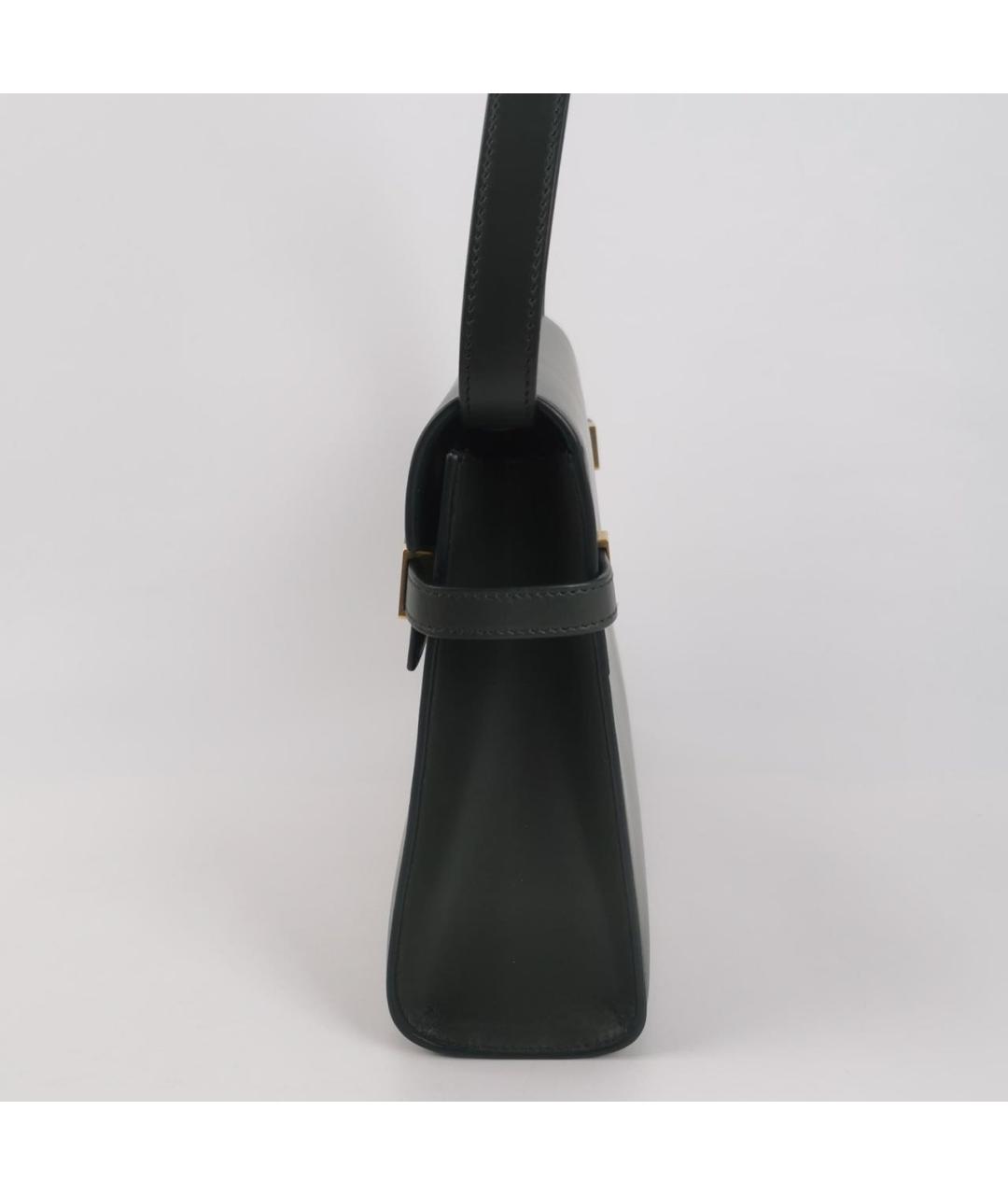 SAINT LAURENT Зеленая кожаная сумка через плечо, фото 2