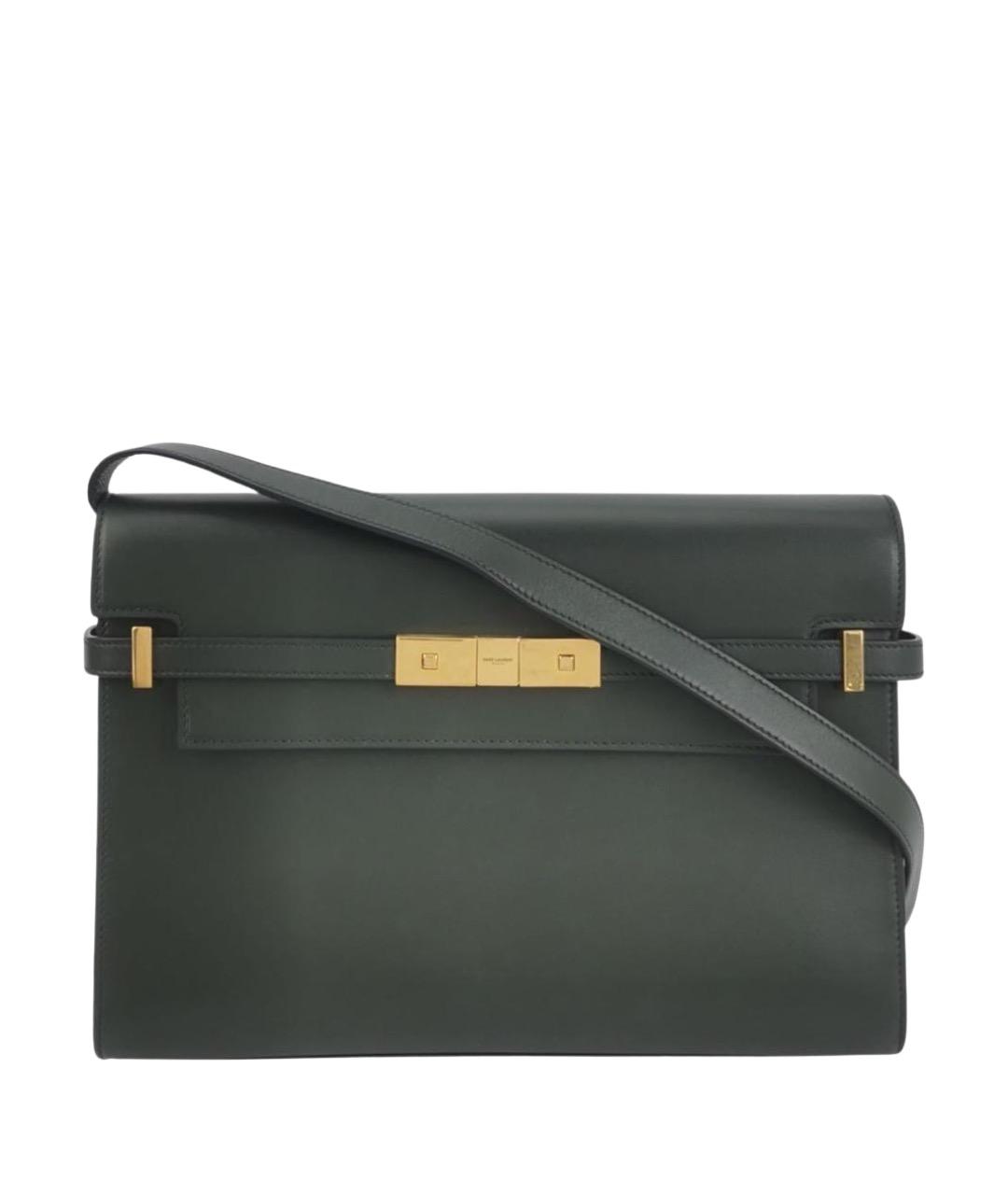 SAINT LAURENT Зеленая кожаная сумка через плечо, фото 1