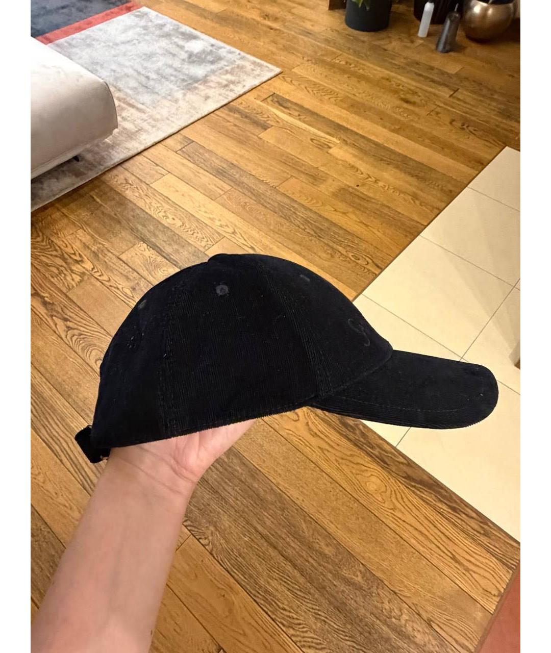 SAINT LAURENT Черная хлопковая кепка, фото 3