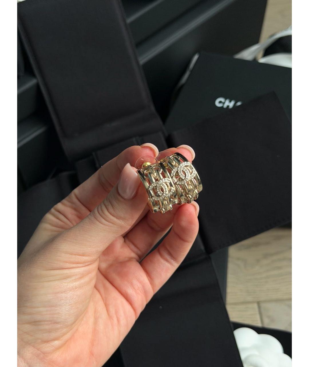 CHANEL Черные серьги, фото 4