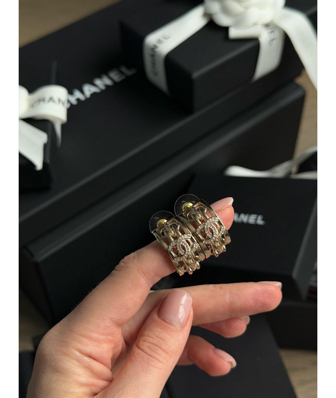 CHANEL Черные серьги, фото 6