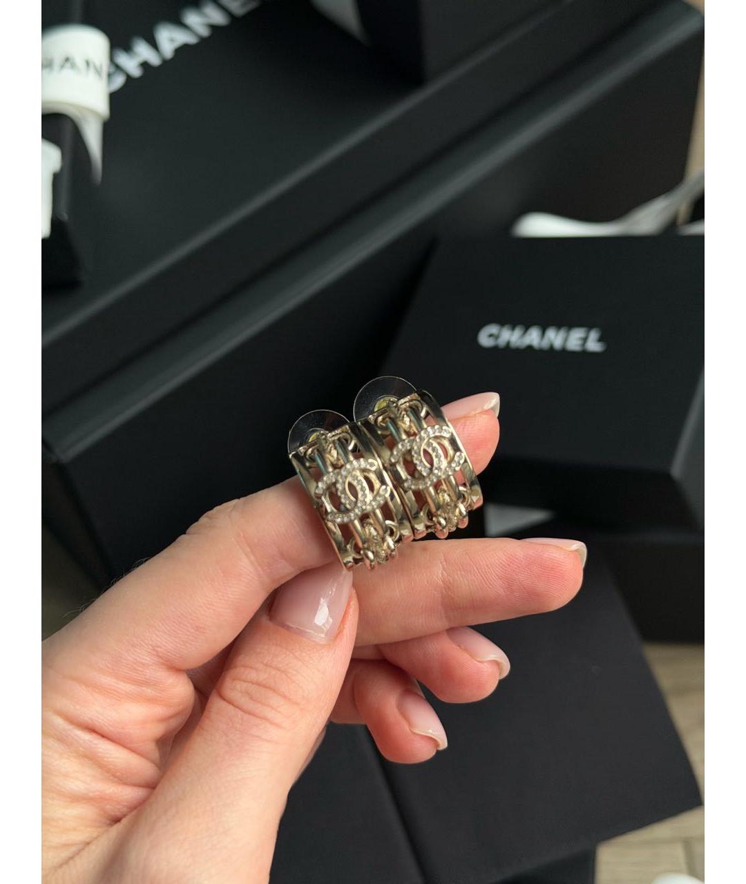 CHANEL Черные серьги, фото 5