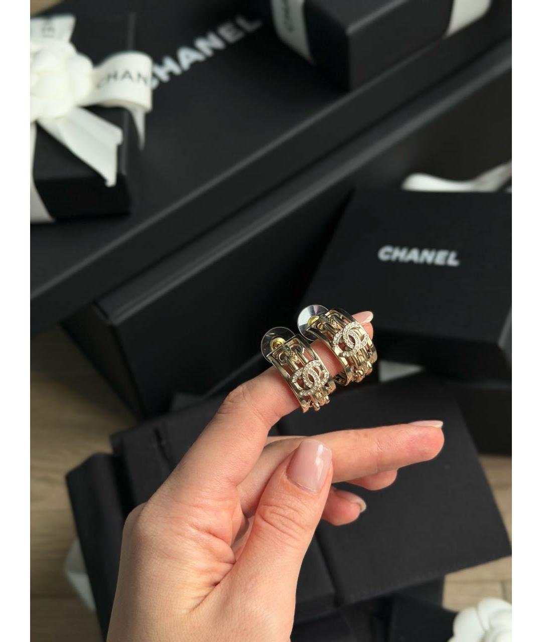 CHANEL Черные серьги, фото 2