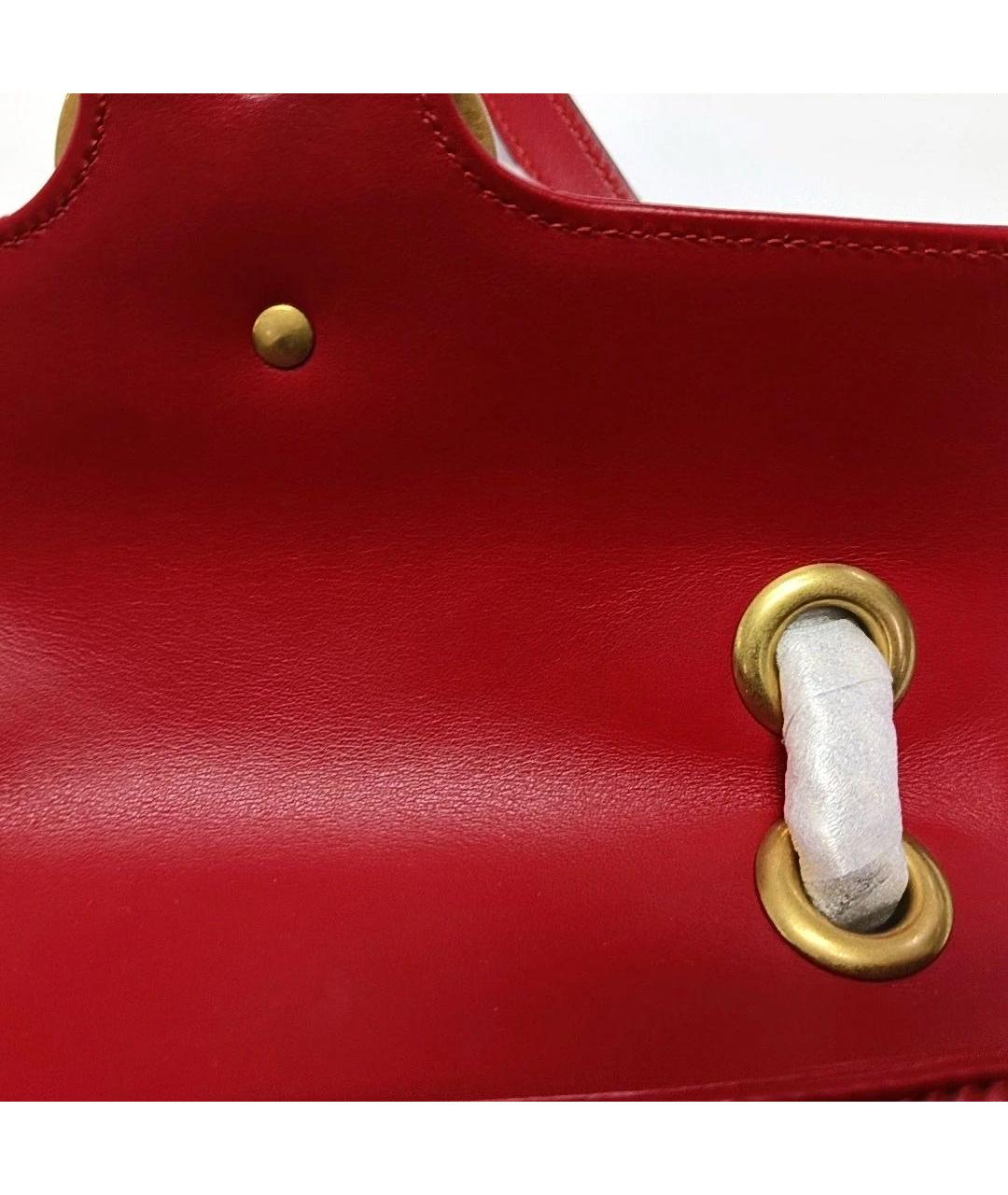 GUCCI Красная кожаная сумка через плечо, фото 6