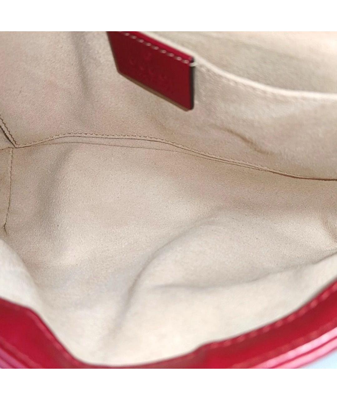 GUCCI Красная кожаная сумка через плечо, фото 8