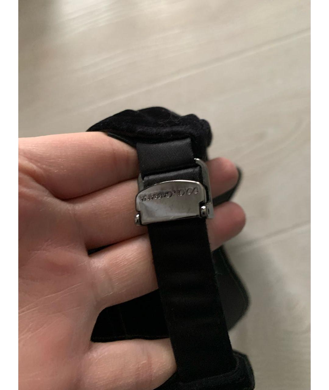 DOLCE&GABBANA Черная бархатная кепка, фото 6