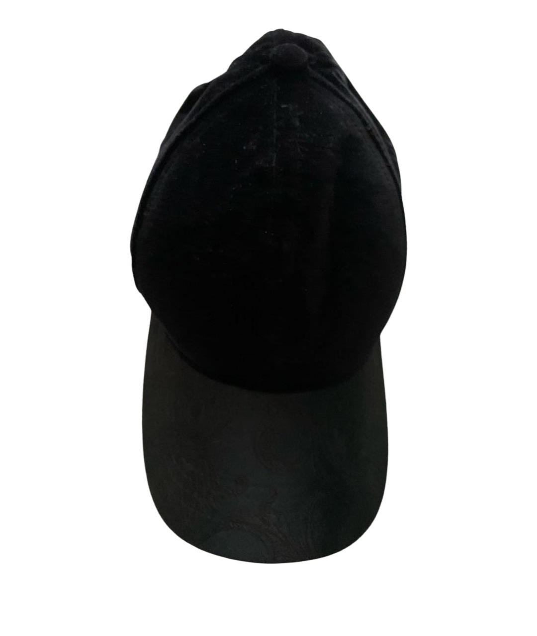 DOLCE&GABBANA Черная бархатная кепка, фото 1