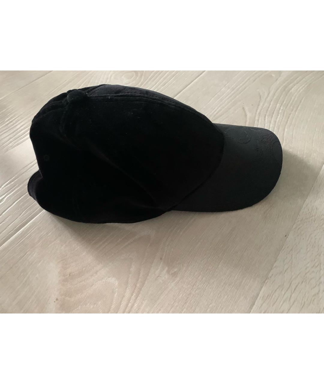 DOLCE&GABBANA Черная бархатная кепка, фото 2