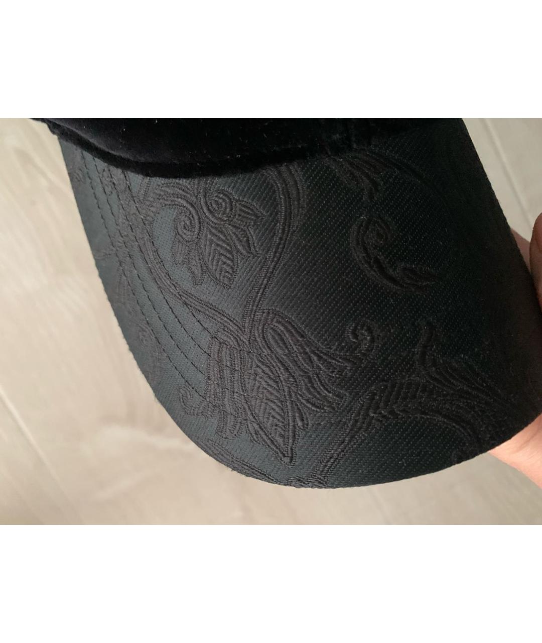 DOLCE&GABBANA Черная бархатная кепка, фото 4