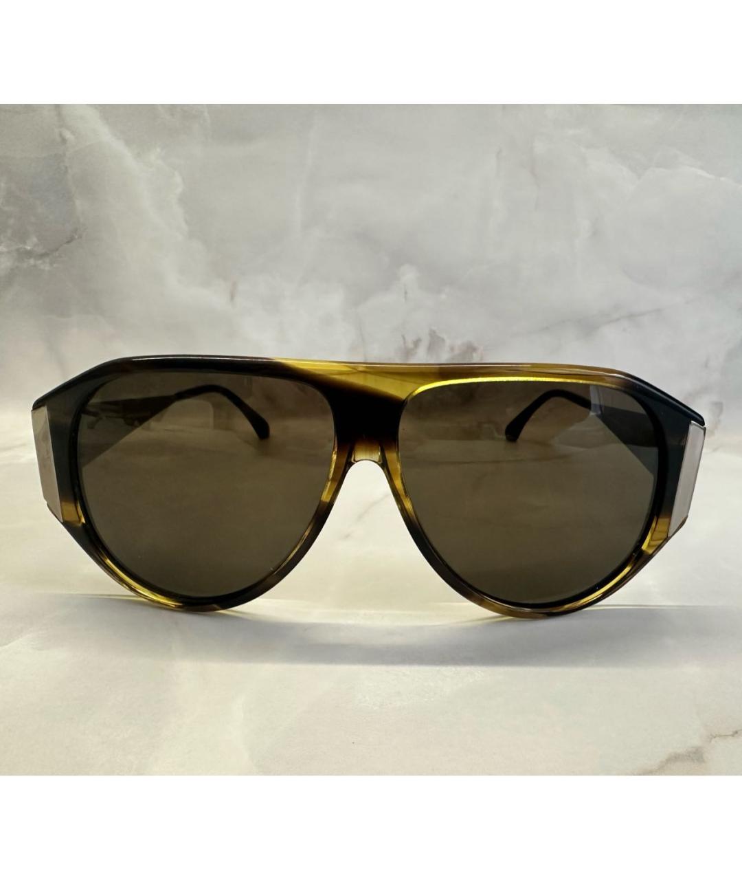 ETRO Коричневые пластиковые солнцезащитные очки, фото 7