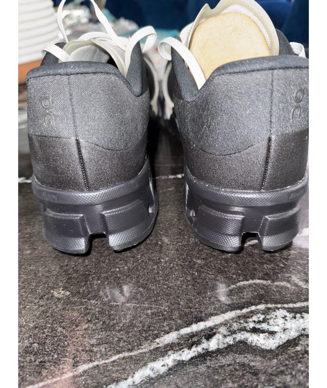 ON Черные текстильные высокие кроссовки / кеды, фото 4