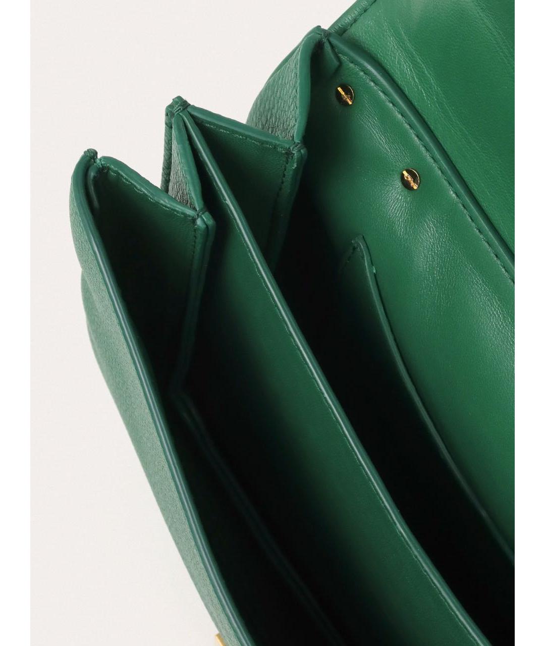 BOTTEGA VENETA Зеленая кожаная сумка через плечо, фото 4