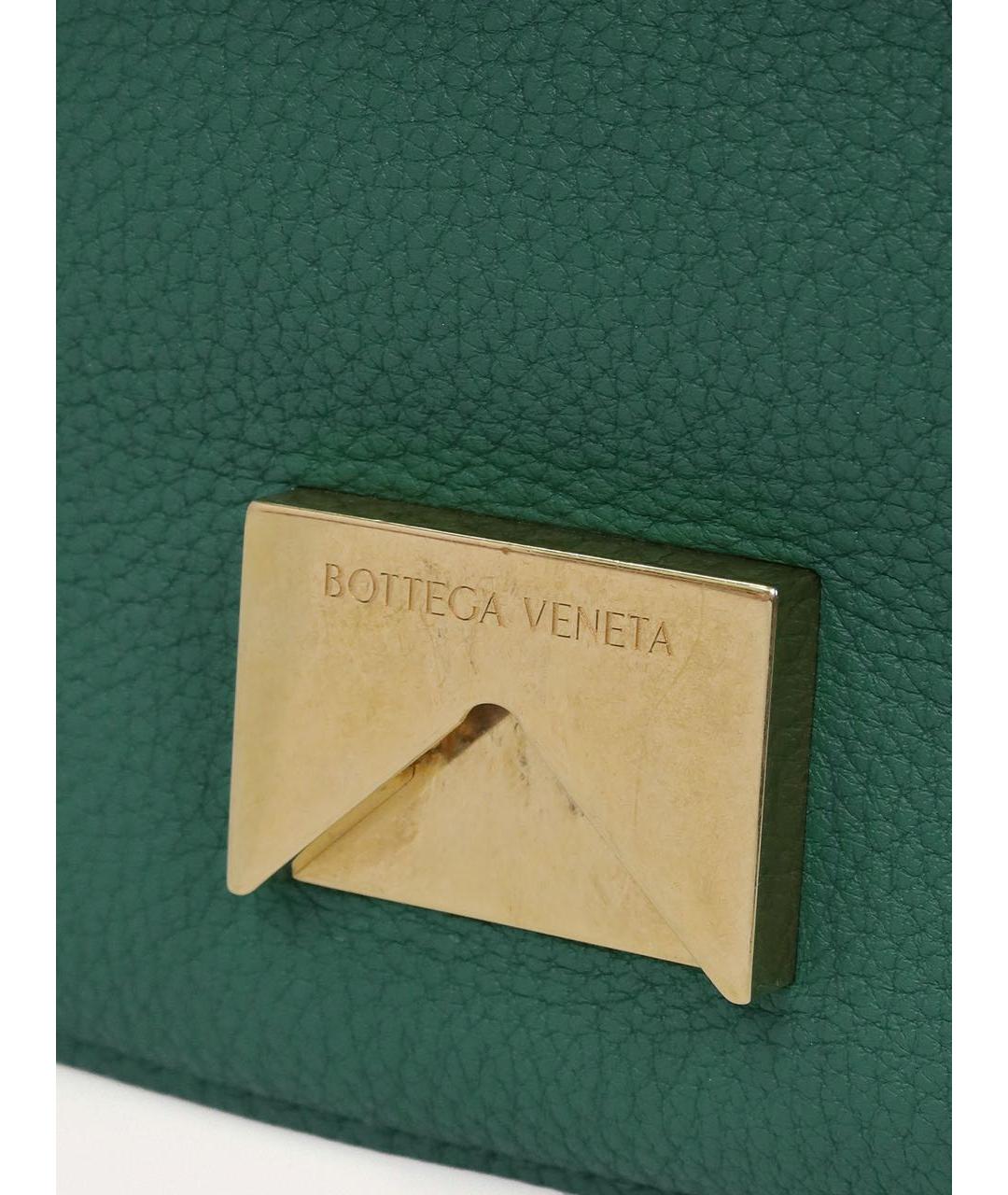 BOTTEGA VENETA Зеленая кожаная сумка через плечо, фото 5