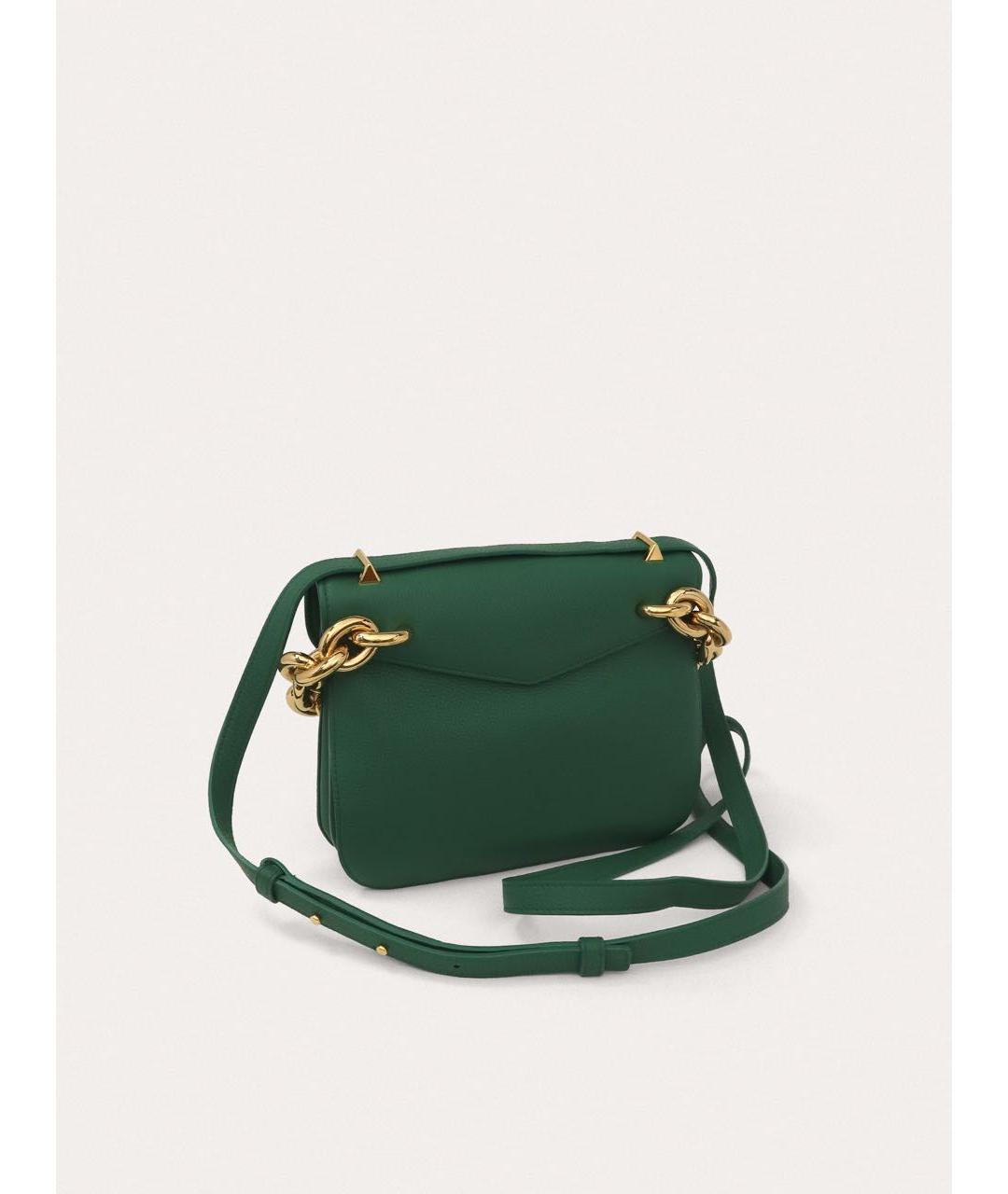 BOTTEGA VENETA Зеленая кожаная сумка через плечо, фото 3