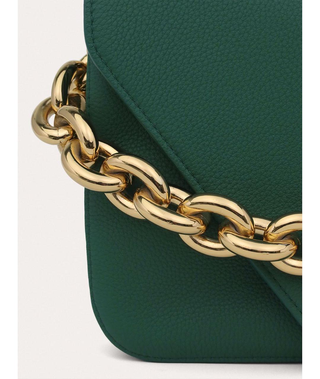 BOTTEGA VENETA Зеленая кожаная сумка через плечо, фото 7