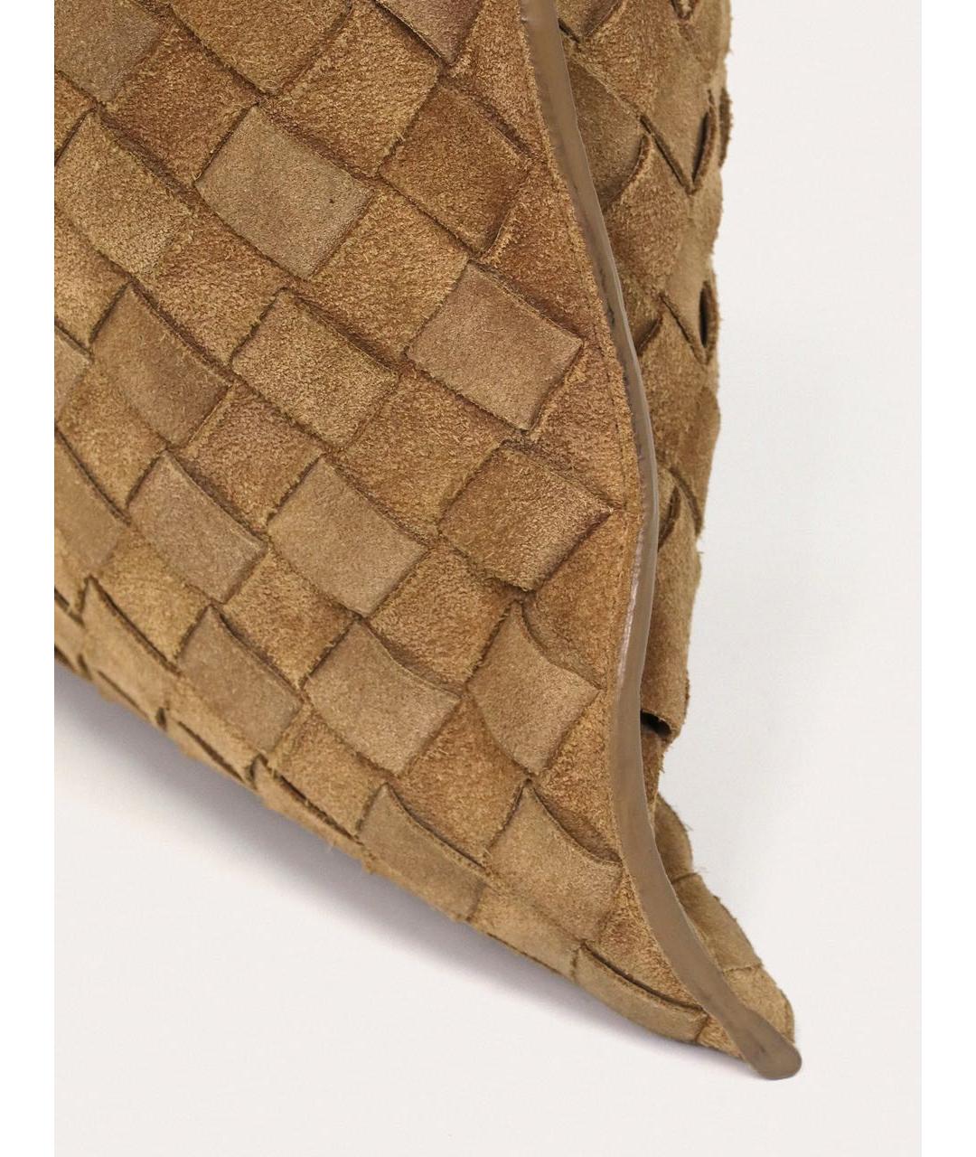 BOTTEGA VENETA Коричневая замшевая сумка с короткими ручками, фото 6