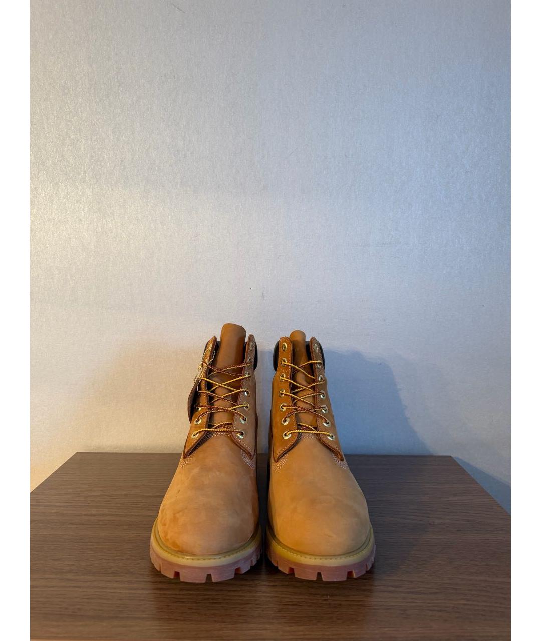 TIMBERLAND Желтые нубуковые высокие ботинки, фото 2