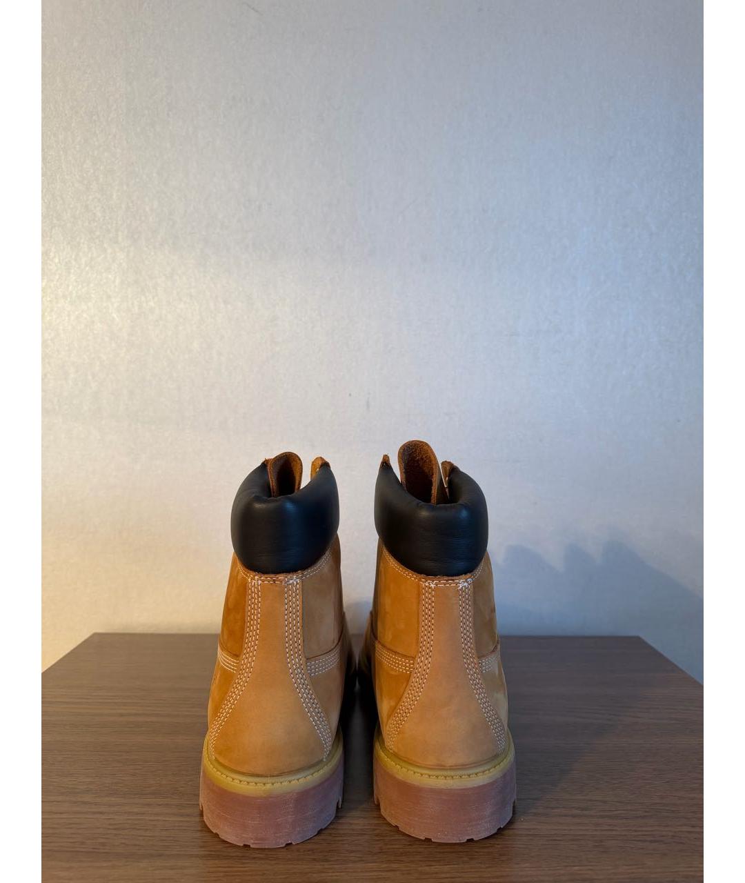 TIMBERLAND Желтые нубуковые высокие ботинки, фото 4