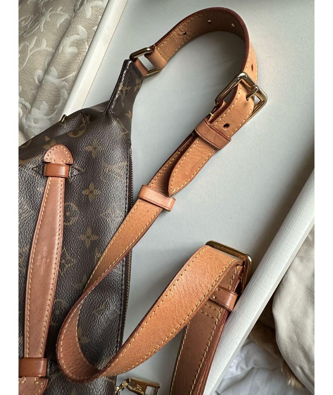 LOUIS VUITTON Коричневая поясная сумка, фото 2