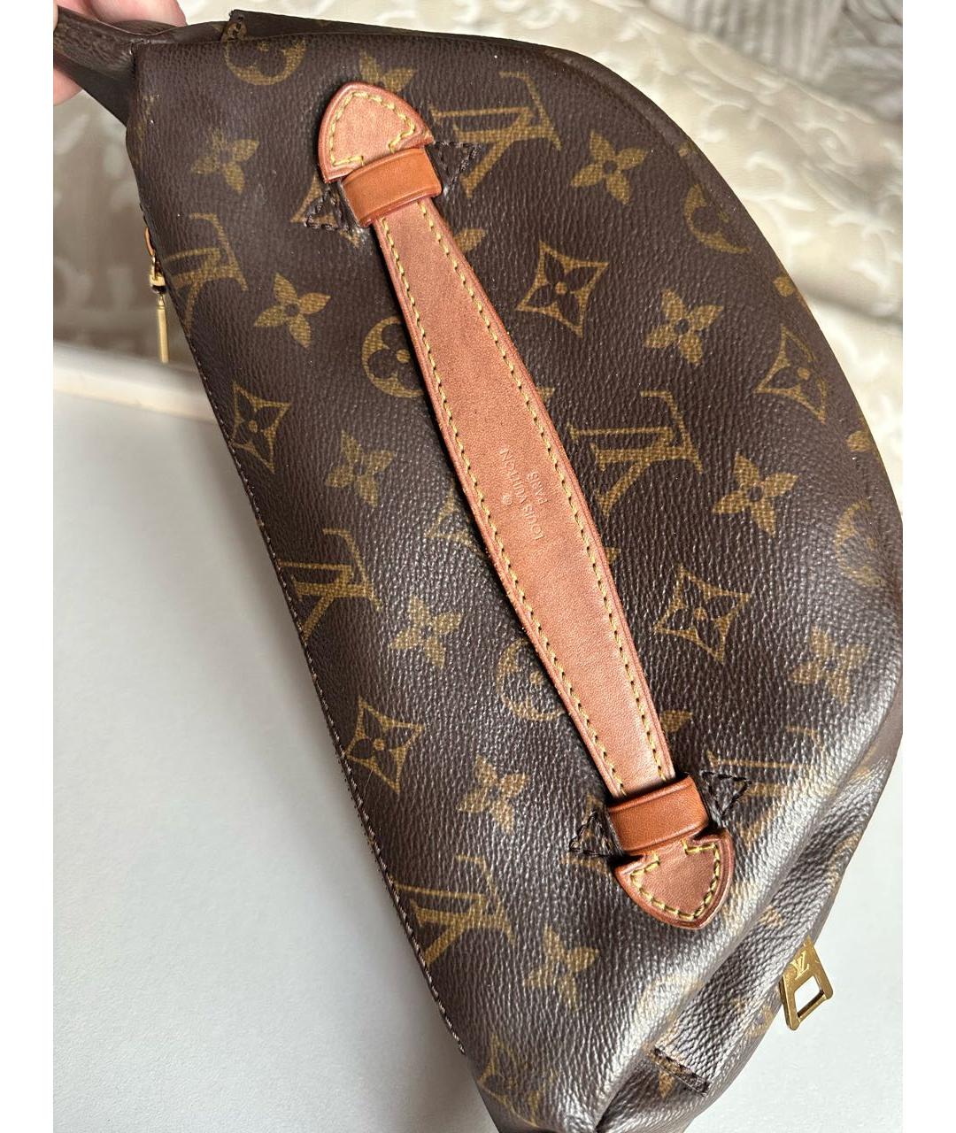 LOUIS VUITTON Коричневая поясная сумка, фото 3