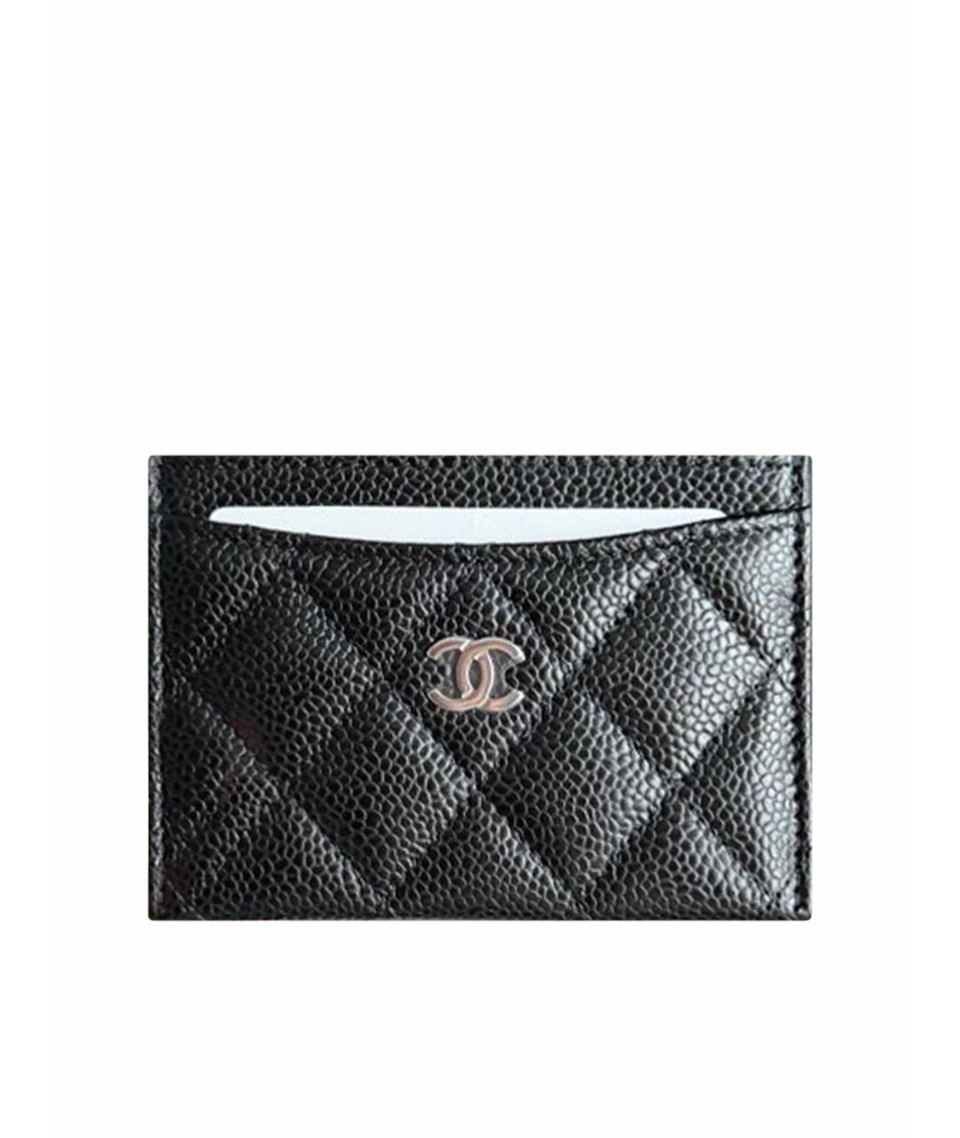 CHANEL Черный кожаный кардхолдер, фото 1