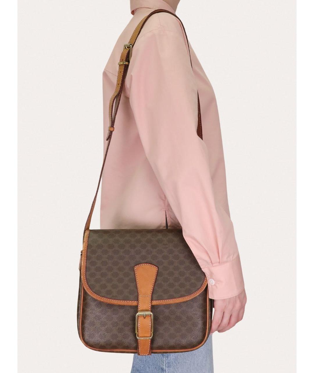 CELINE Коричневая сумка через плечо, фото 8