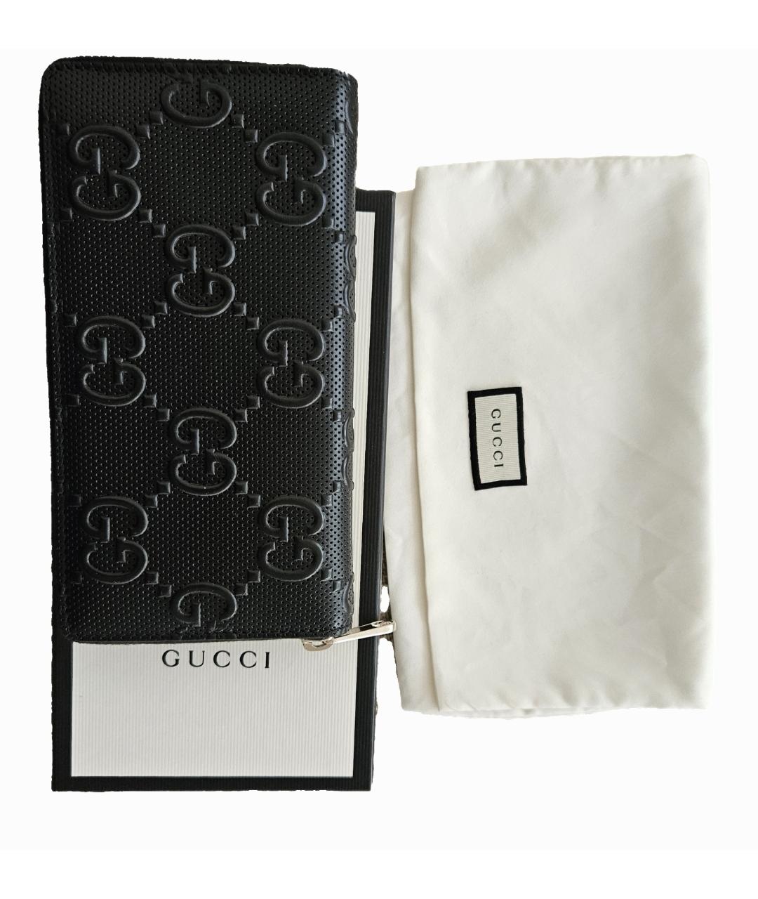 GUCCI Черный кожаный кошелек, фото 2