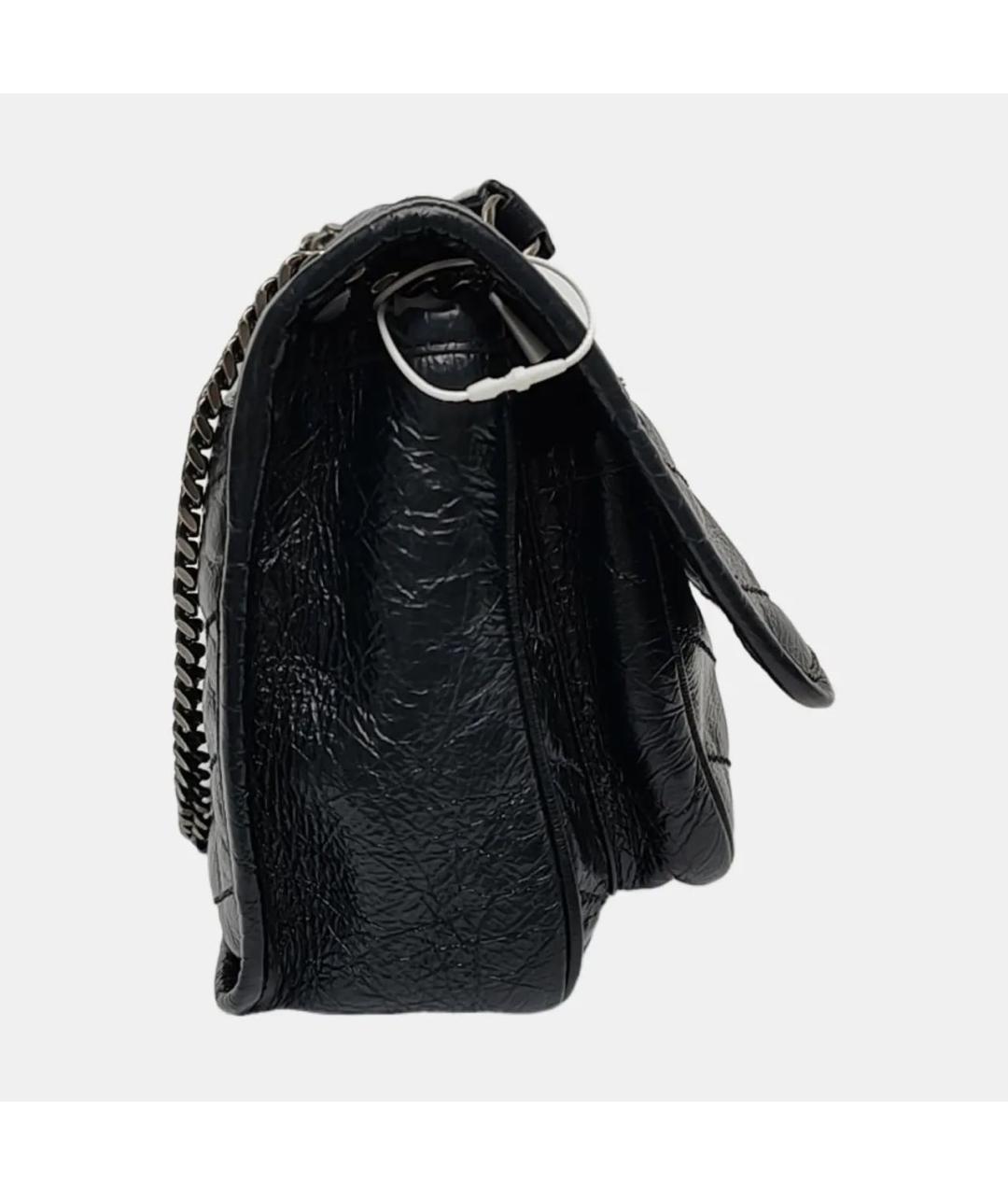 SAINT LAURENT Черная кожаная сумка тоут, фото 3