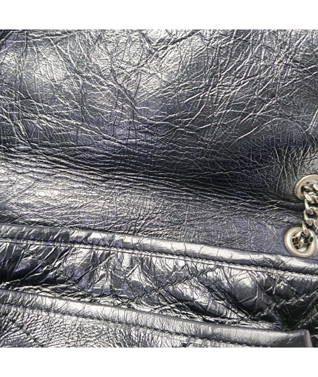 SAINT LAURENT Черная кожаная сумка тоут, фото 5