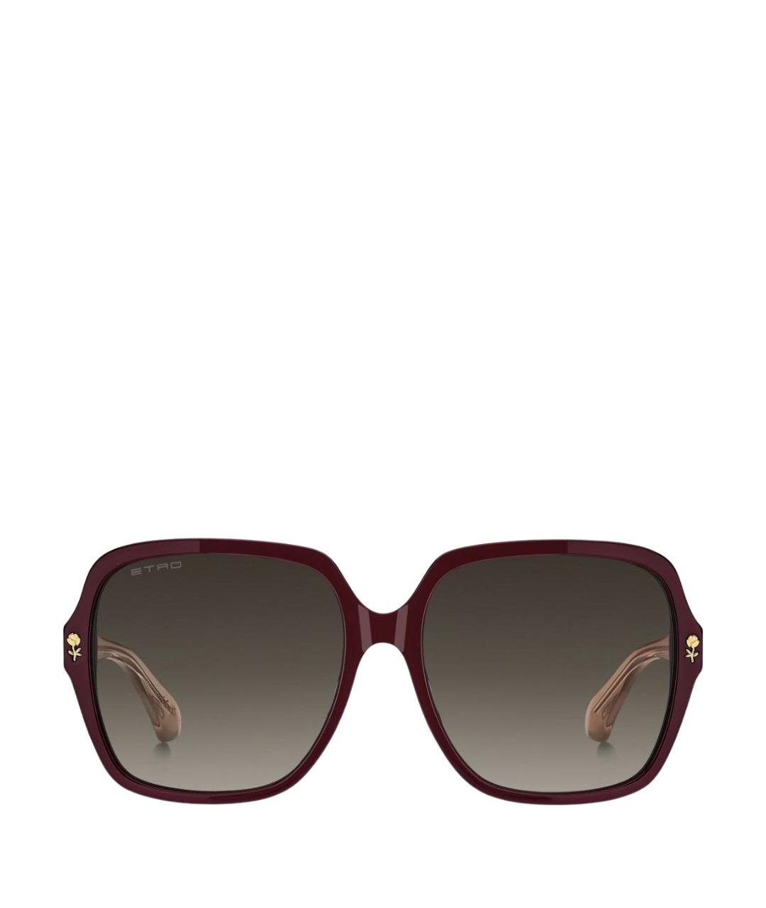 ETRO Бордовые пластиковые солнцезащитные очки, фото 1