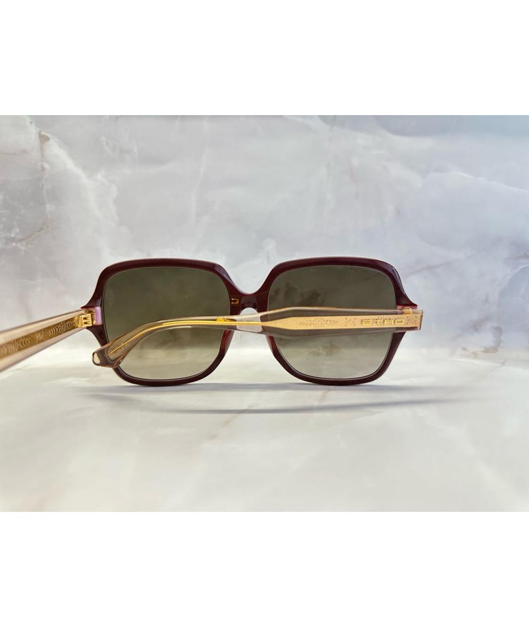 ETRO Бордовые пластиковые солнцезащитные очки, фото 5