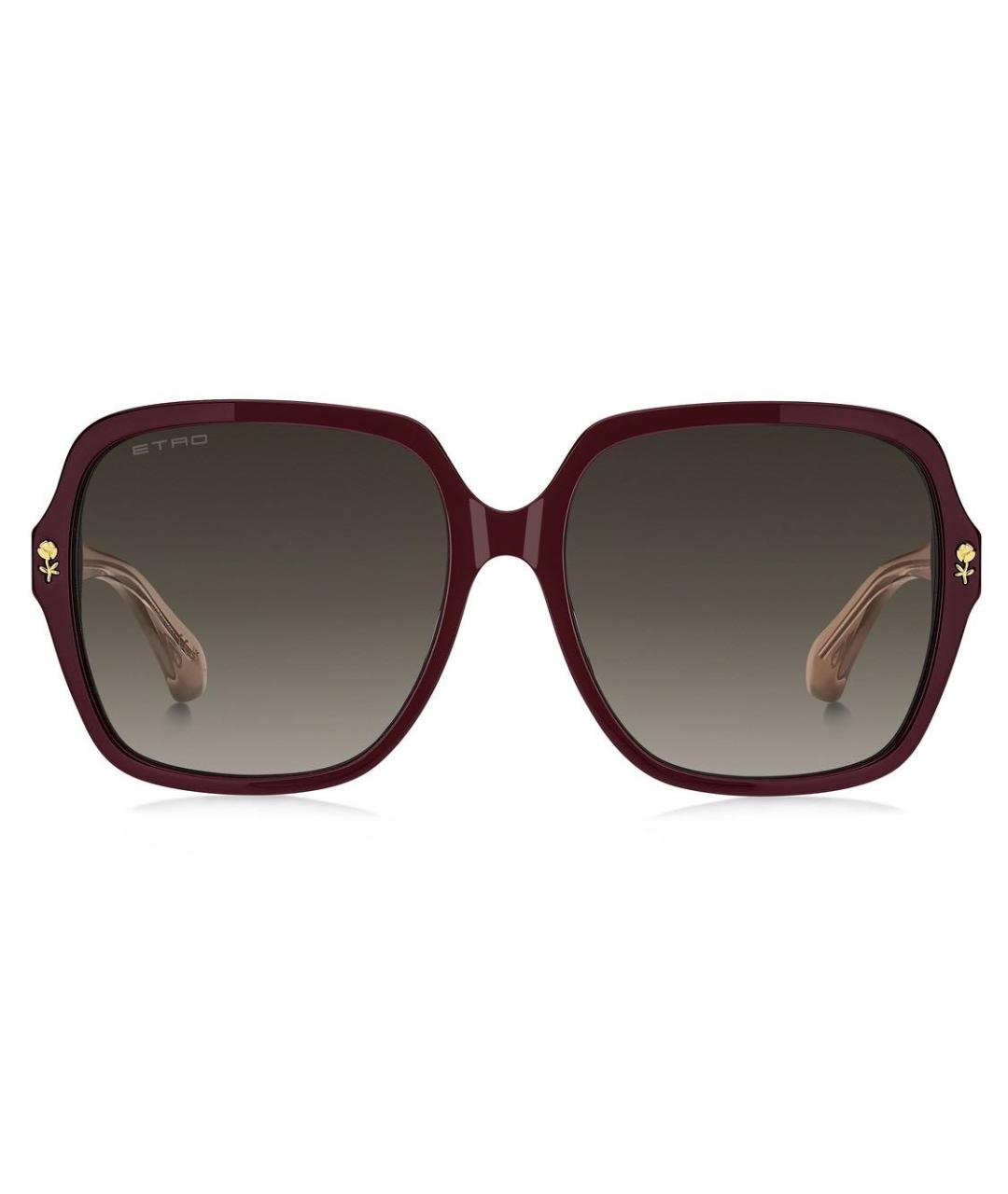 ETRO Бордовые пластиковые солнцезащитные очки, фото 8