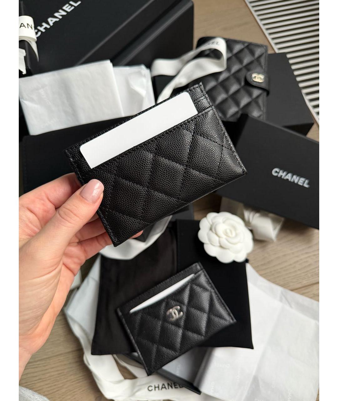 CHANEL Черный кожаный кардхолдер, фото 2