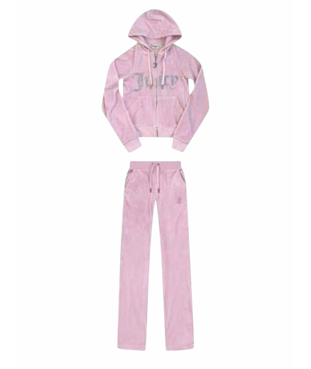 JUICY COUTURE Розовый велюровый спортивные костюмы, фото 1