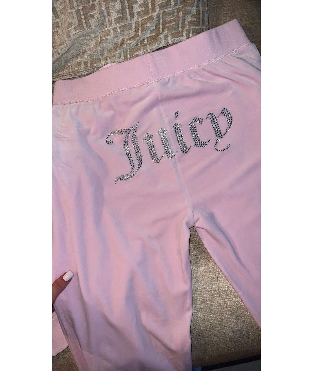 JUICY COUTURE Розовый велюровый спортивные костюмы, фото 5