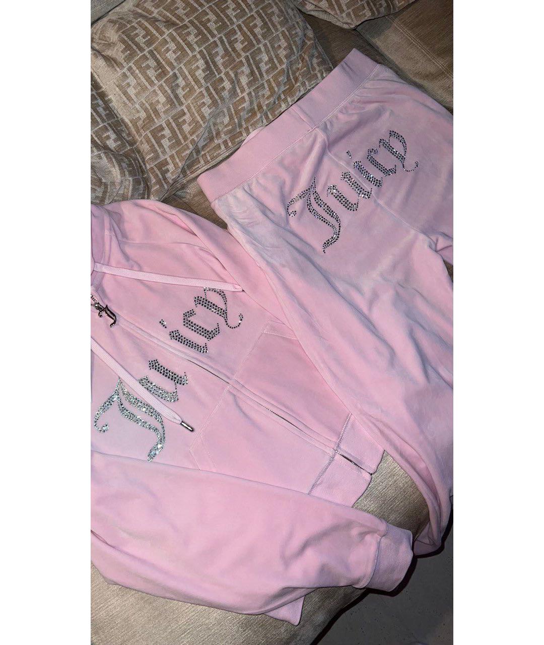 JUICY COUTURE Розовый велюровый спортивные костюмы, фото 2