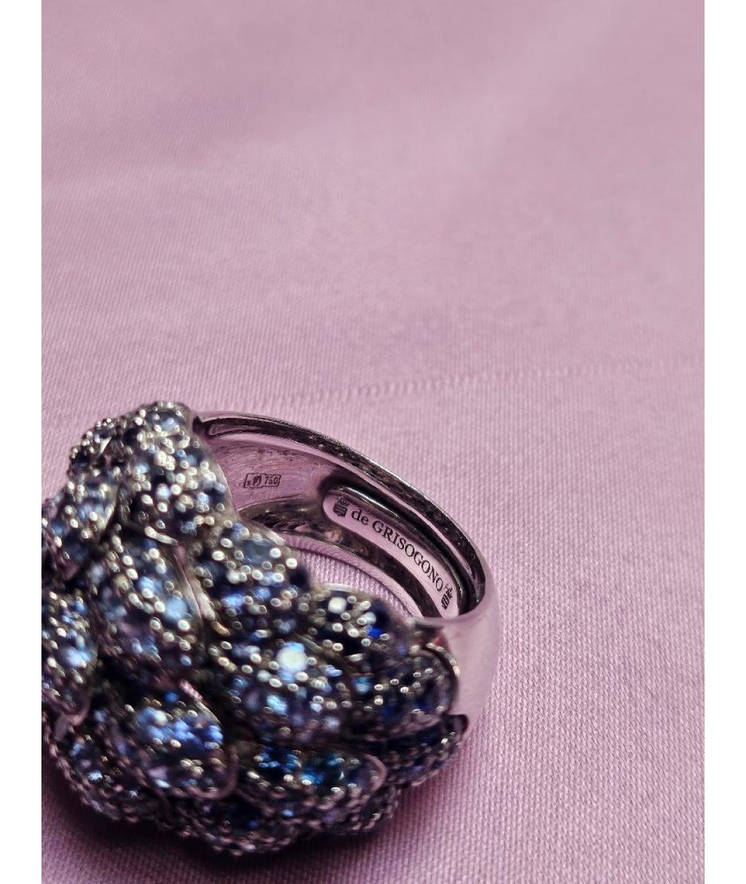 DE GRISOGONO Синее кольцо из белого золота, фото 4